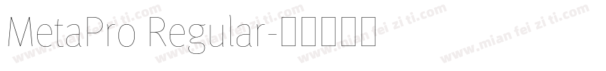 MetaPro Regular字体转换
